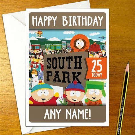 South Park 25th Anniversary Comic Cartoon Cards Send Real Postcards