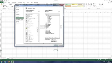 Excel 2013 Customize The Ribbon YouTube