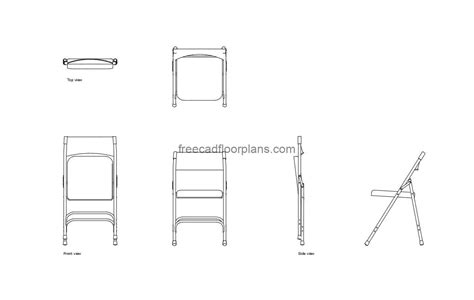Foldable Chair Autocad Block Free Cad Floor Plans