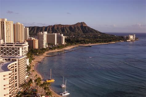 View From Waikiki Beach In Honolulu Hawaii Image Free Stock Photo