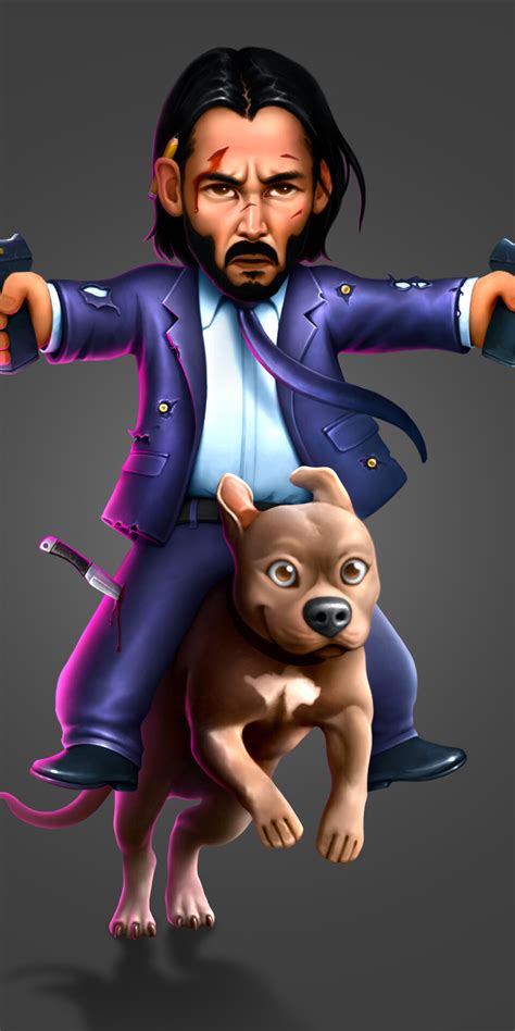 1080x2160 John Wick As Keanu Reeves And Dog One Plus 5t Honor 7x
