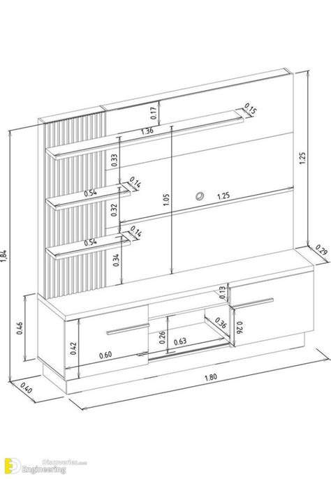 Tv Unit Dimensions And Size Guide Engineering Discoveries Wall Unit