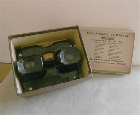 1950s sawyer s bakelite stereoscope view master with original box papers viewmaster