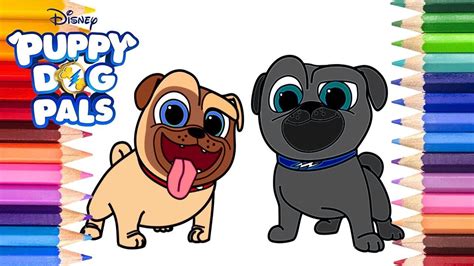 Puppy Dog Pals Bingo And Rolly Coloring Page Disney Junior Puppy Dog