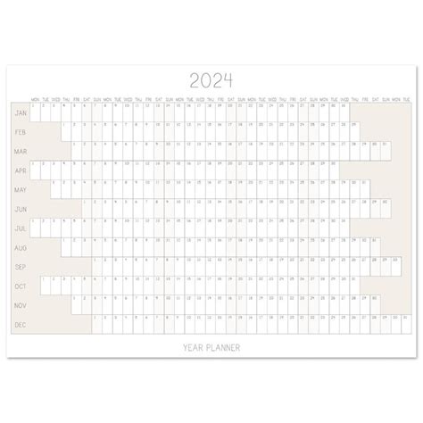 2024 Wall Planner Large Calendar 2024 Year Planner Year At A Glance