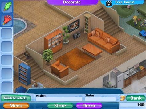 Living Room In Orange Virtual Families Virtual Families 2 2 Living