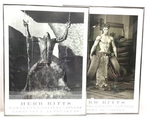 lot 2pc herb ritts semi nude male photography
