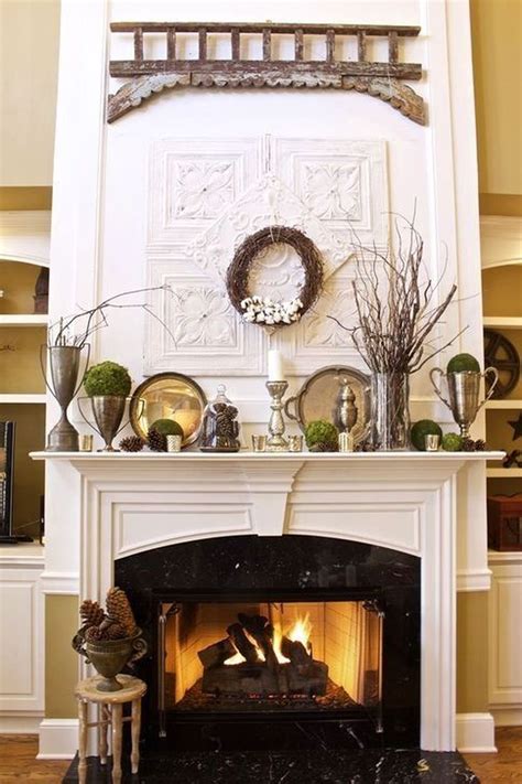 30 Inspiring Fireplace Mantel Decorating Ideas For Winter Fireplace