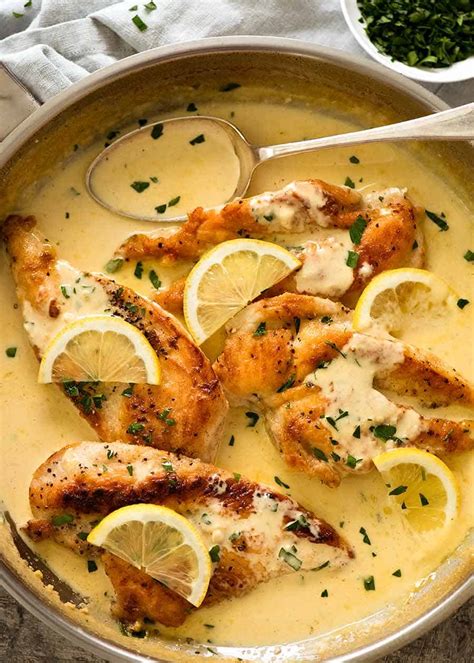 Flip the chicken and add the butter to the skillet, swirling it around the pan as it melts. Creamy Lemon Chicken Breast | RecipeTin Eats