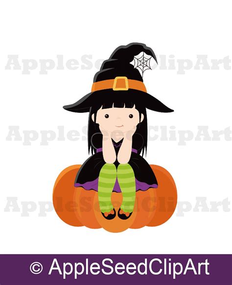 Halloween Digital Clip Art Little Witches Digital Clip Art | Etsy | Halloween digital, Digital 
