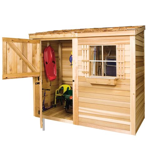 Shop Cedarshed Bayside Gable Cedar Storage Shed Common 6 Ft X 3 Ft