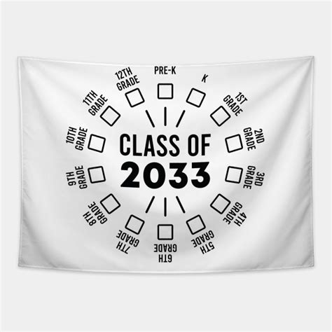 Class Of 2033 Checklist Graduation Checkmarks Future Graduate Class