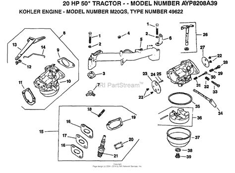 If the carburetor is clogged, the engine won't get enough fuel. AYP/Electrolux AYP8208A39 (1993) Parts Diagram for KOHLER ...