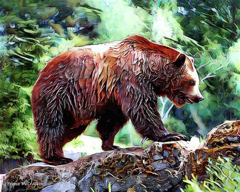 Pin By Endless Skys On Paintography And Digital Art Grizzly Bear