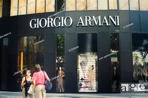 Giorgio Armani Store In Orchard Road Singapore Stock Photo Picture