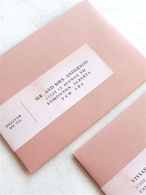 Pink Envelope Addressing Wedding Invitations Letterpress Invitations