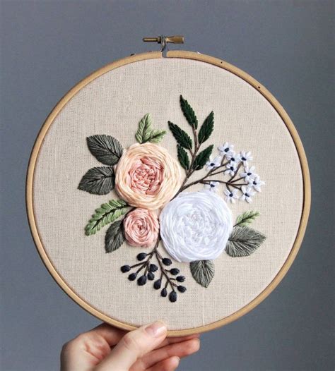Garden Roses Embroidery Flowers Pattern Embroidery Kits Flower