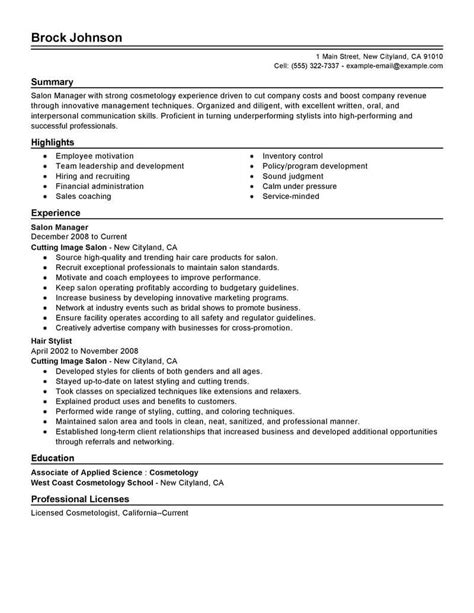 Send your resume to jobquest@yahoo.com on before one week of this. Best Salon Manager Resume Example From Professional Resume Writing Service