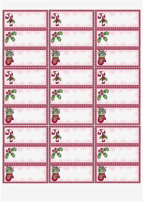 Christmas Address Labels Template Simple Template Design