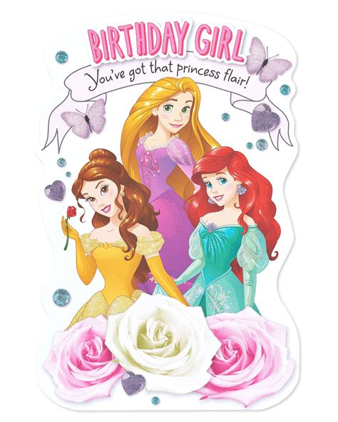 American Greetings Jumbo Disney Princess Birthday Card For Girl With