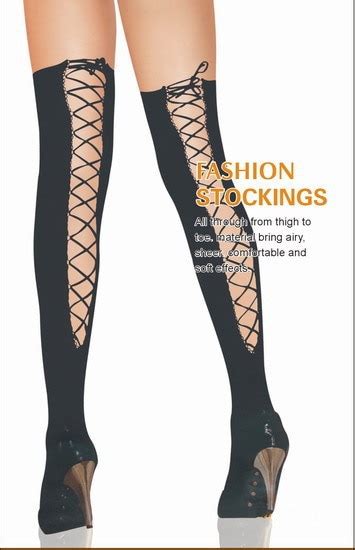 sexy knee lace stockings seductive over the knee lace up back black thigh high stocking fashion