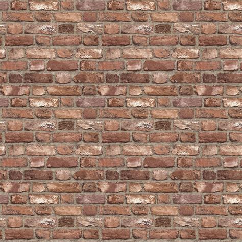 A Realistic Faux Brick Design With Rustic Details Shown Here In The