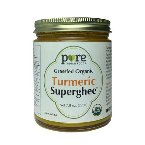 Turmeric Superghee 7 5 Oz Grassfed Certified Organic Organic