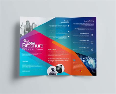 Excellent Professional Corporate Tri Fold Brochure Template 001213