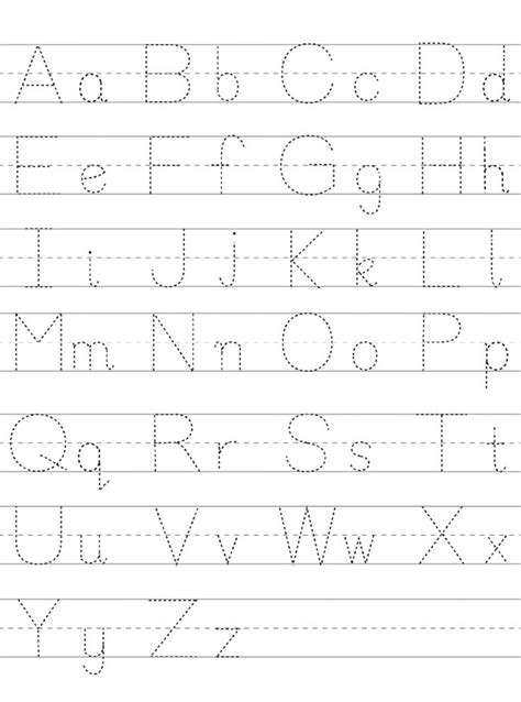 Trace Lowercase And Uppercase Alphabet Learning Printable In 2020