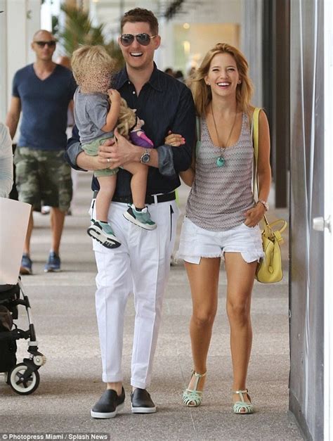 his everything michael buble and model wife luisana lopilato shower sweet son noah with kisses