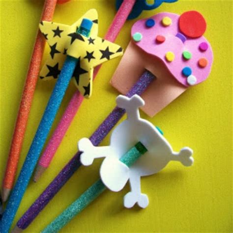 You could create a set of pencils to gift to friends or family…or even use pens if you prefer. 23 DIY Pencil Toppers for Kids - Back to school Crafts - Kids Art & Craft