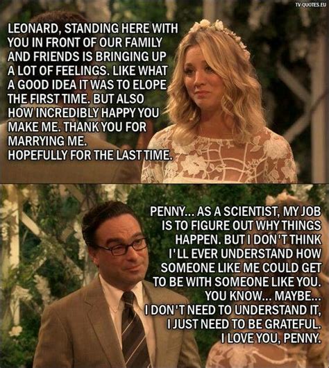 Penny And Leonards Wedding Vows Big Bang Theory Pinterest
