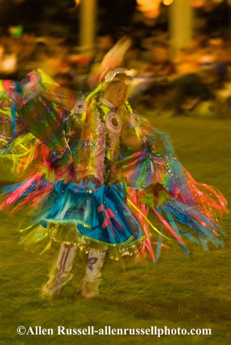 Womens Fancy Shawl Dance At Crow Fair Powwow On Crow Indian Reservation