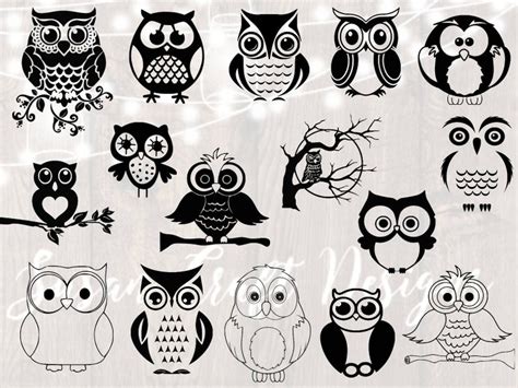 Owl Svg Bundle Owl Silhouette Svg Owl Clipart Dxf Png Owl My Xxx Hot Girl