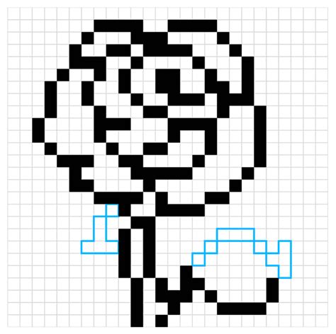 How To Draw A Rose Pixel Art Really Easy Drawing Tutorial