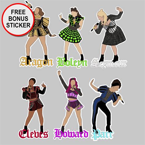 Six The Musical Vinyl Sticker Pack Clever Creations