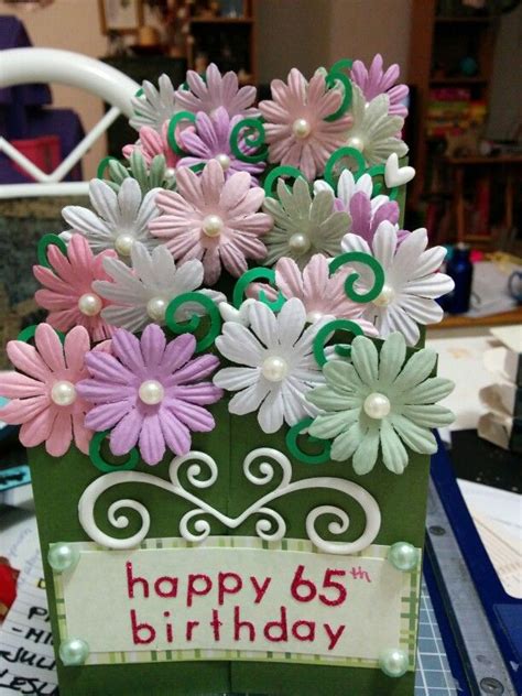 65th Birthday Card 65th Birthday Cards 65th Birthday Flower Cards
