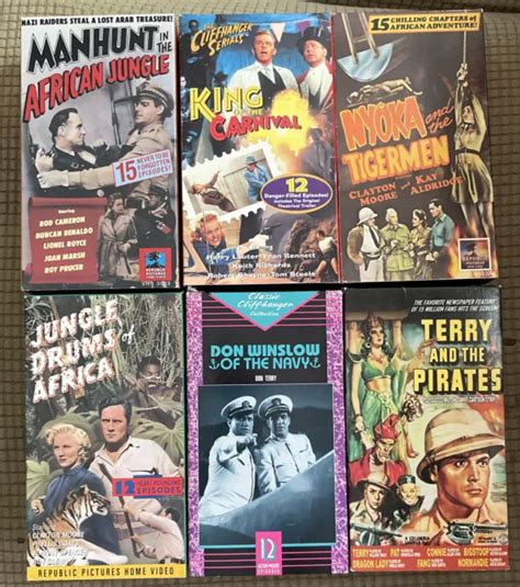 Vintage Serial Chapter Vhs Video Tapes Lot Adventure Action Classic Tv