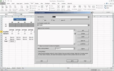 Click the data tab, under analysis, click solver. MS Excel: Solver Add-In Demonstration - YouTube
