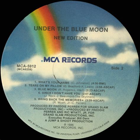 New Edition Under The Blue Moon Vinyl Album