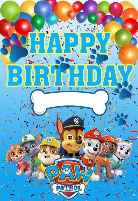 Paw Patrol Birthday Card Free Printable Birthday Cards Paw Patrol