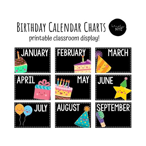 Birthday Chart Birthday Organizer Birthday Board Etsy Australia