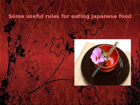 Japanese Table Manners презентация доклад проект скачать