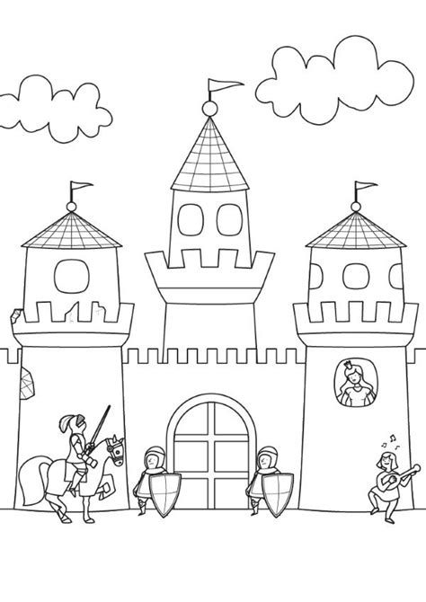 Dibujos de castillos de princesas para colorear - Imagui