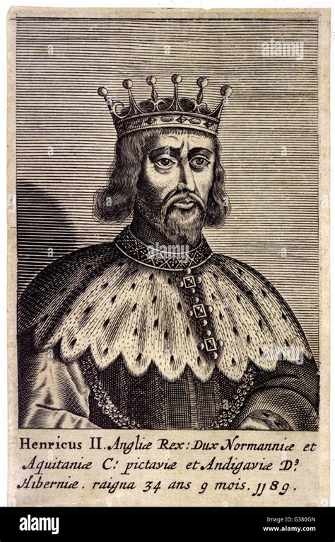 King Henry Ii King Of England 1133 1189 Reigned 1154 1189 Stock