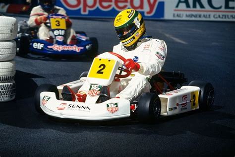 Formula One Race Car Driver Ayrton Senna During Master Karting At Bercy
