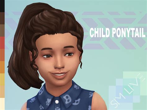 The Sims Resource Child High Ponytail