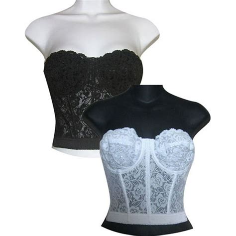 Fullness Low Plunge Backless And Strapless Bridal Lace Corset Girdle Underwire Bra Bustier
