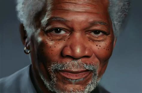 The most realistic finger painting of Morgan Freeman ever.