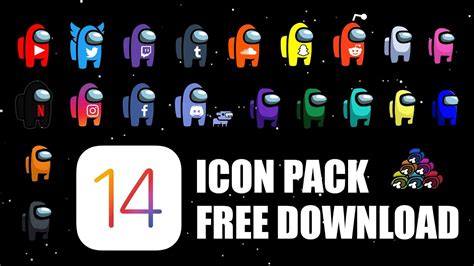 Among Us Home Screen Icons For Iphone Free Download Ios 14 Theme